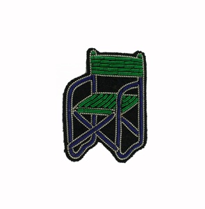 Broches, badges et écussons en fil de cuivre doré, faits main et brodés, service OEM, haute qualité, personnalisables, vente en gros - Product Image 5