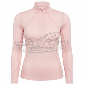 เสื้อเบสเลเยอร์แขนยาวสำหรับขี่ม้า ป้องกันการเสียดสี สำหรับผู้หญิง เสื้อผ้าสำหรับกีฬาขี่ม้า ประสิทธิภาพสูง ออกแบบตามสั่ง สำหรับการฝึกซ้อมและการขี่ม้า - Product Image 1