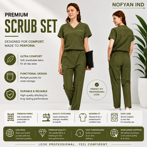 Tenues d'hôpital personnalisées à col en V en polyester, uniformes médicaux, ensembles de blouses d'infirmière, fabricant - Product Image 1