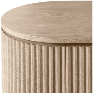 Scandinavian Modern <b>Sideboard</b> Cabinet Solid Teak Vertical Ribbed Curved Corner Large <b>Storage</b> Premium Interior Furniture - Product Image 4