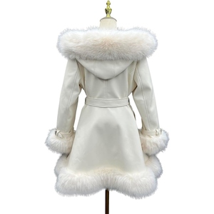 Abrigo Largo de Piel Sintética Premium para Mujer, Elegante Abrigo de Invierno con Cinturón, Ropa Exterior de Moda de Lujo, Fabricante Mayorista OEM Personalizado Ltd - Product Image 2