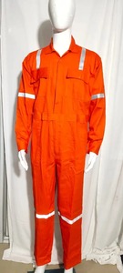 Combinaison de travail haute visibilité orange pour homme, réfléchissante, en polyester - Product Image 4