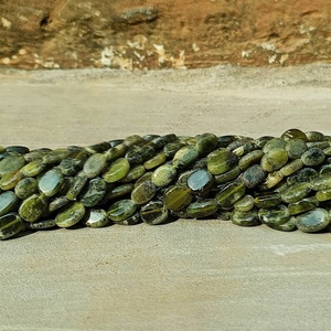 Cuentas de Vessonita Verde Natural, Lisas, de Forma Ovalada, Hechas a Mano, para la Fabricación de Joyas, Venta al Por Mayor - Product Image 2