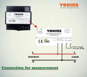 เครื่องวัดความถี่ดิจิตอล Yokins Y9-Hz True RMS 30-400Hz AC 15-600V แบบติดตั้งบนแผง ขนาด 96x96 - Product Image 2