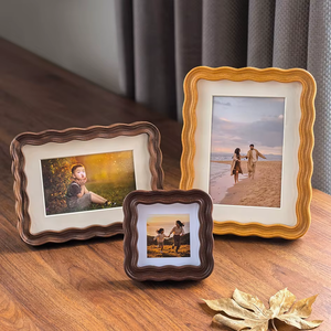 Wood <b>Photo</b> <b>Frame</b> Set Rectangular Classic Modern Handmade Eco-Friendly Tabletop Design Wavy Edge for Home Decoration REHMAN CRAFT - Product Image 1