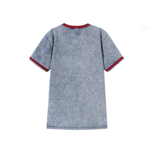 T-shirt pour homme avec logo universitaire personnalisé, 100% coton, écologique, respirant, vêtements de sport d'été |   T-shirts graphiques imprimés en gros OEM ODM - Product Image 5