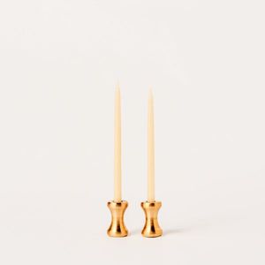 Porte-bougie en bois minimaliste, chandelier moderne pour bougies coniques, décoration naturelle, élégance compacte - Product Image 3