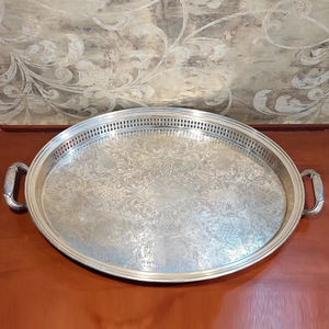 Plateau de service rectangulaire de luxe pour mariage avec 2 poignées robustes, idéal pour le chocolat et les traiteurs – Vente en gros - Product Image 5