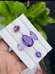 Pierres précieuses d'améthyste brésilienne naturelle de formes variées, pierres violettes en vrac pour la fabrication de bijoux, bagues, pendentifs, haute qualité - Product Image 4