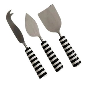 Cheese <b>Slice</b> Butter Knife Set Of 3 Stainless Steel With Gold Finished Perfect For Tabletop Serving Kitchenware Designer Handle - Product Image 4