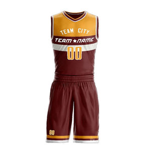 Uniformes de Baloncesto Personalizados de Primera Calidad, Antibacterianos, 100% Poliéster, Cuello en V, Servicio OEM - Product Image 1