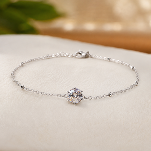 Collier solitaire pour femme en argent sterling 925 avec chaîne à maillons, moissanite certifiée GRA, coupe brillant ronde, pour usage quotidien - Product Image 5