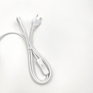 Cable de Alimentación Trenzado de Tela con <span class=keywords><strong>Enchufe</strong></span> Europeo, Interruptor de Botón 304, Cable con <span class=keywords><strong>Enchufe</strong></span> para Portalámparas <span class=keywords><strong>E27</strong></span> - Product Image 3