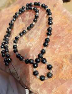 ลูกปัดเพชรโมอิสซาไนต์สีดำและสีขาวขนาด 20 นิ้ว เกรด AAA สำหรับทำเครื่องประดับสวยงาม - Product Image 4