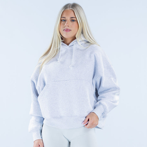 Limited Edition Grey Marl Women's Hoodie Boxy Fit Hoodie 100% Cotton Comfortable Fleece Lined Hoodie Women's Hoodies - Product Image 1