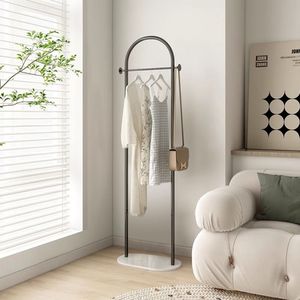 <b>Clothes</b> Rack Heavy Duty Freestanding Golden Metal Garment Hanger with Marble Base Multipurpose for Bedroom and Hat <b>Storage</b> - Product Image 5