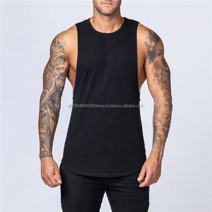 Débardeur de sport sans manches pour homme avec logo personnalisé, en coton tricoté respirant, pour le fitness décontracté et l'entraînement - Product Image 4