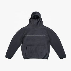 Sweat-shirts pour homme 100% coton, impression personnalisée, fermeture éclair intégrale, style vintage, épaules tombantes, cagoule intégrale - Product Image 4