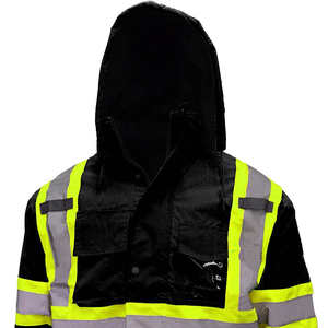 Chaqueta de Seguridad de Alta Visibilidad para Hombre, Verano, ANSI Clase 1, Impermeable, Resistente al Viento, Transpirable, Secado Rápido, Poliéster, Mangas Cortas, Reflectante - Product Image 5
