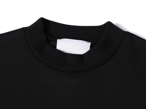 Sudadera de Cuello Redondo Extra Grande para Hombre, Color Negro Sólido, Tejido de Poliéster/Algodón, Estilo Casual para Otoño, Impresión Digital - Product Image 3