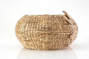 Panier rond en jacinthe d'eau avec motif visage de chat, panier de rangement fait main, vente en gros, écologique, fabriqué au Vietnam - Product Image 3