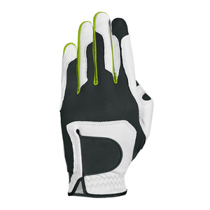 ถุงมือกอล์ฟผู้ชาย สีดำขาว แต่งสีเขียว หนังคาเบรตต้า ผ้าระบายอากาศ ยืดหยุ่น กระชับมือ จับถนัดมือ ทนทาน สำหรับมือซ้าย - Product Image 1
