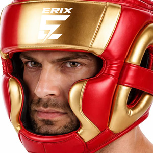 Casco de Boxeo Modular de Cuero de la Mejor Calidad 2025, Doble Visera, Cierre de Gancho y Bucle, 7 Ventilaciones, Equipo de Protección para Entrenamiento - Product Image 1