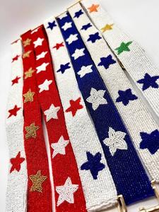 Sangle de sac personnalisée brodée, poignée perlée, bandoulière de remplacement, ceinture de supporter pour matchs sportifs, large sangle en perles de rocaille - Product Image 6