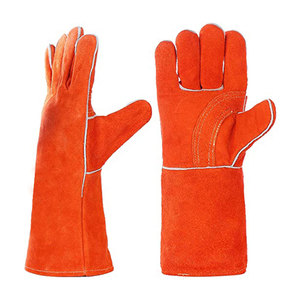 Guantes de Soldadura de Cuero Resistentes al Calor y al Fuego, Guantes de Soldadura con Logotipo Personalizado, Protección para las Manos - Product Image 1