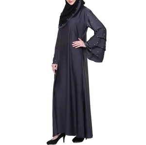 Robes traditionnelles musulmanes ouvertes personnalisées, dupattas sur mesure, vêtements décontractés en nylon pour femmes, longueur cheville, design islamique modeste - Product Image 1