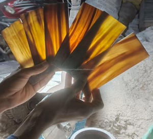 Plaque de corne de buffle moderne rectangulaire multicolore pour artisanat naturel fait à la main pour poignée de couteau et échelle - Product Image 2