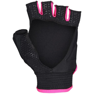 Gants de hockey unisexes de haute qualité à demi-doigts avec rembourrage en gel réglable, équipement de sécurité intérieur/extérieur pour joueurs de hockey sur gazon - Product Image 1