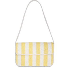 Sac à main en coton brodé fait main avec motif de légumes de jardin (tomate, betterave) perlé, design personnalisé, décoration intérieure - Product Image 1