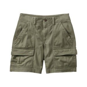 Shorts utilitaires d'extérieur pour femme en 100 % coton respirant, faible MOQ, avec cordon de serrage et multiples poches, idéal pour la randonnée et les voyages - Product Image 1