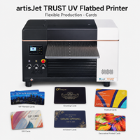 Impresora plana UV LED artisJet TRUST 6090 A1 para impresión de tarjetas de felicitación flexibles para miembros VIP, regalos festivos y tarjetas anuales.