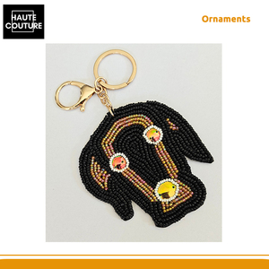 Fournisseur indien de porte-clés en cuivre noir en forme de tête de chien avec yeux de cuivre - Ornements suspendus festifs pour la décoration de la maison en promotion - Product Image 4