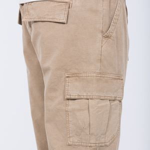 Pantalones Cargo para Hombre, 100% Algodón, Ecológicos, de Secado Rápido, Transpirables, Estilo Safari, Cierre con Cordón, Ligeros, de Color Sólido - Product Image 5