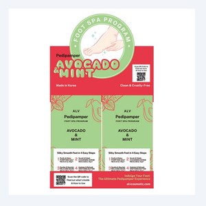 gift set for women ALV Korean K-Beauty <b>Pedi</b> Pamper <b>Foot</b> Spa Program Avocado Mint Made in Korea Green - Product Image 4