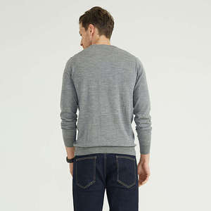 <b>Mens</b> Winter <b>Grey</b> Long Sleeve <b>Fleece</b> Crew Neck T-Shirt with Digital Printing Lightweight Breathable Casual Daily Wear - Product Image 6
