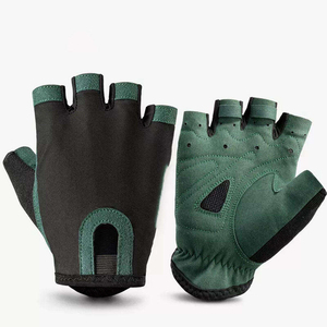 Gants de cyclisme en cuir mi-doigts chauds d'été, absorbant les chocs, tailles homme et femme, fabriqués en usine - Product Image 2