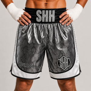 Pantalones Cortos de MMA OEM, Personalizados con Impresión, Unisex, de Secado Rápido, Transpirables, 100% Poliéster, SHH Industries, para Boxeo y Muay Thai - Product Image 1