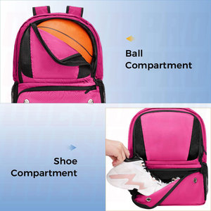 Lightweight Basketball Sports Backpack with Ball <b>Holder</b> Separate <b>Shoes</b> Compartment Large Capacity Training Equipment Storage - Product Image 2