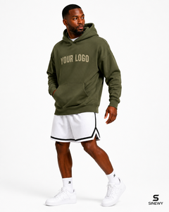 Sudadera con Capucha para Hombre, Color Verde Oliva, 100% Algodón, Felpa Francesa, Corte Regular, Logotipo Frontal, Estilo Casual, Ecológica, para Primavera - Product Image 4