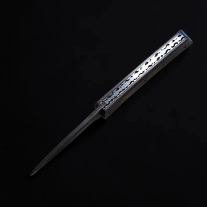 Coltello Tascabile Pieghevole Artigianale in Acciaio Damasco con Manico in Rame, Coltelli da Sopravvivenza e Caccia OEM di Grado Industriale <span class=keywords><strong>Pasha</strong></span> - Product Image 5