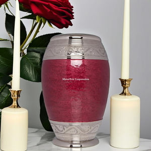 Urnes funéraires en métal monarque rouge cerise pour cendres couleurs personnalisées bocaux en métal commémoratifs pour cérémonie funéraire souvenir décoratif - Product Image 6