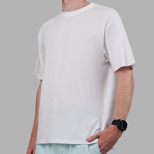 Camiseta de Manga Larga para Hombre, Unisex, con Costuras en Contraste de Color, Tejida en Poliéster/Algodón, Estilo Holgado, para Verano - Product Image 4