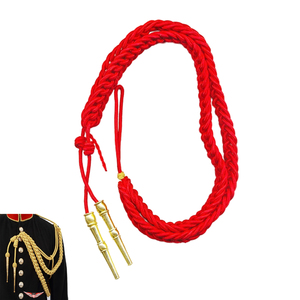 Classical <b>Braided</b> Metallic <b>Cord</b> Aiguillette for Uniform Garment Silver Gray Round Shape - Product Image 5