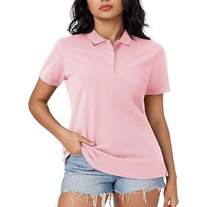 High Quality Women's for Shirts Knitted Canvas Silk/Cotton <b>3</b>-Button Short Sleeve Collared Tops Eco-Friendly Summer Cool Casual - Product Image 2