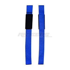 Sangles de musculation bleues robustes pour poignets, marque privée, vente en gros, sangles de soutien fitness - Product Image 1