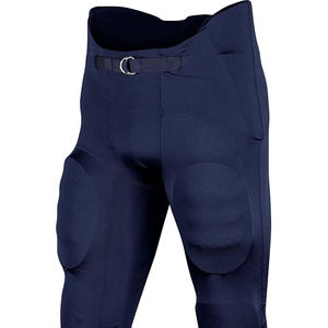 Men's Green <b>Padded</b> American Football <b>Pants</b> Elastic Waist Polyester Athletic Fit All Seasons Solid Color No Pockets - Product Image 3